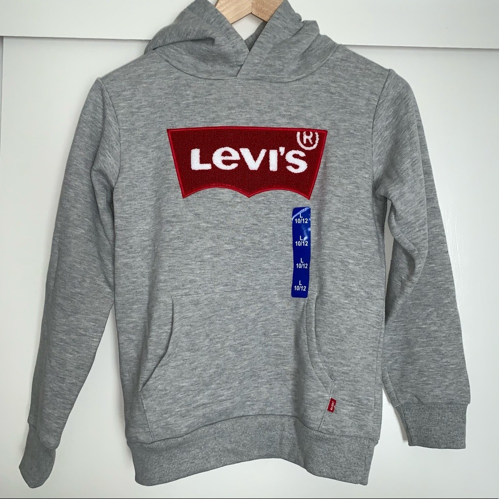 LEVI’S Hooded Gray Sweatshirt Youth Large